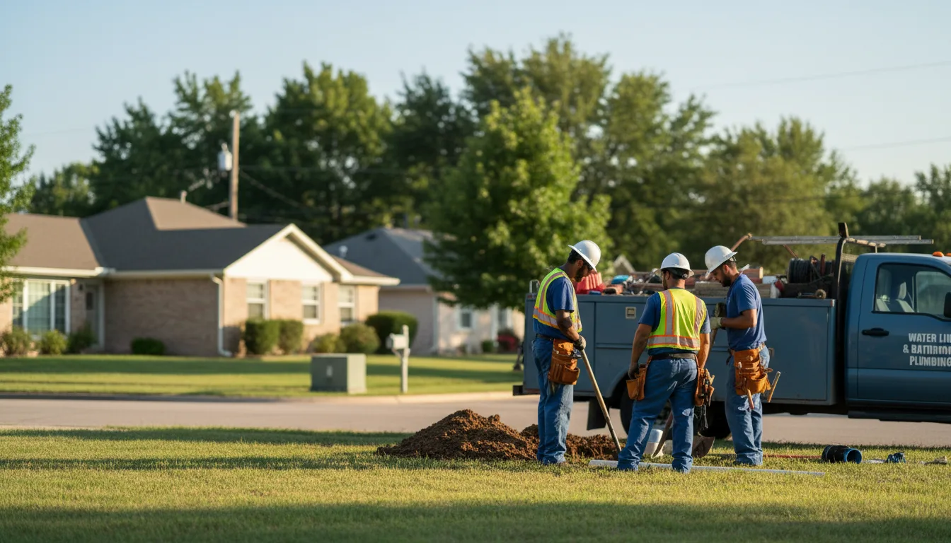 Residential water line and bathroom plumbing service in Milan, OH